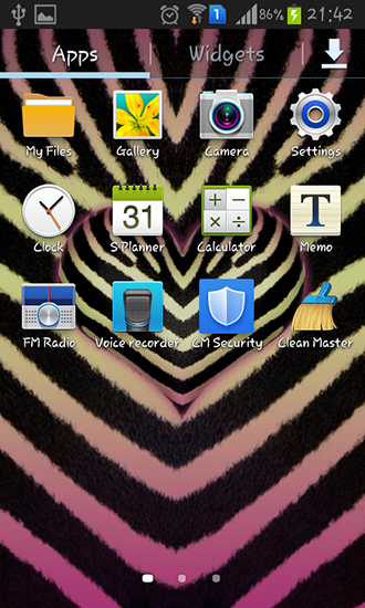 Captura de tela do Zebra-de-rosa em telefone celular ou tablet.