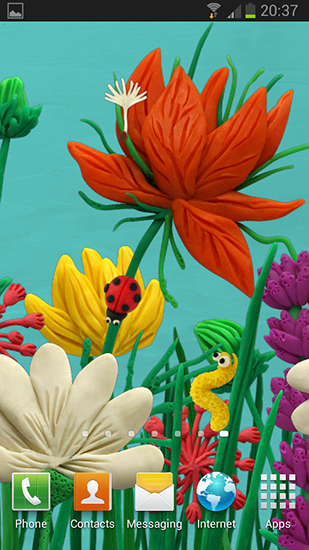 Captura de tela do Flores da primavera de Plasticine em telefone celular ou tablet.