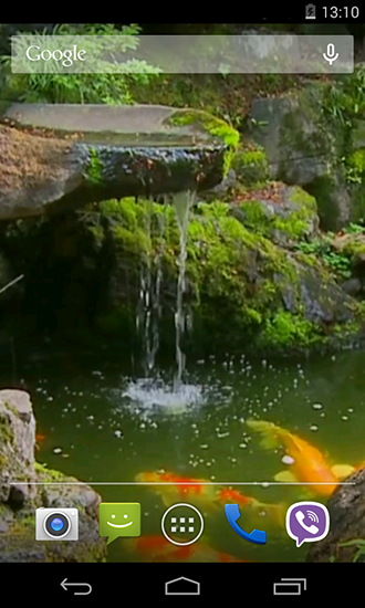 Captura de tela do Lagoa com Koi em telefone celular ou tablet.