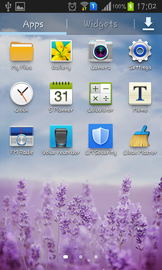 Captura de tela do Alfazema roxa em telefone celular ou tablet.