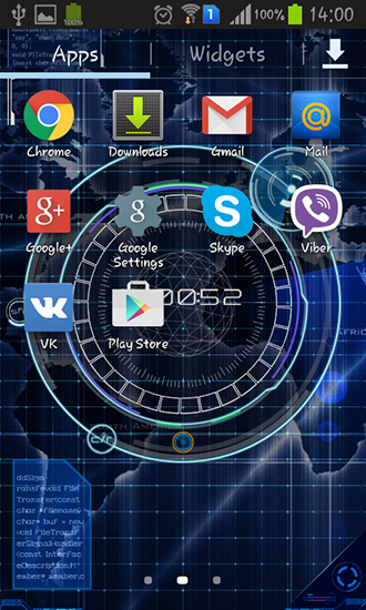 Captura de tela do Radar: Relógio digital em telefone celular ou tablet.