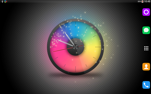 Captura de tela do Relógio Arco-íris em telefone celular ou tablet.