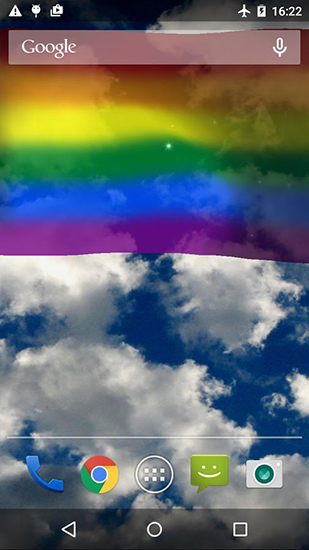 Captura de tela do Bandeira do arco-íris em telefone celular ou tablet.