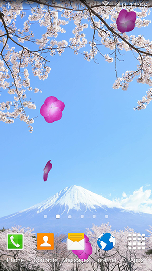 Captura de tela do Jardins de Sakura em telefone celular ou tablet.