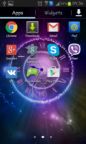 Captura de tela do Relógio brilhando em telefone celular ou tablet.