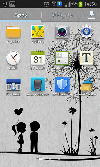 Captura de tela do Amor simples em telefone celular ou tablet.