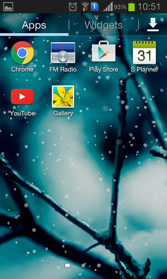 Captura de tela do Queda de neve em telefone celular ou tablet.