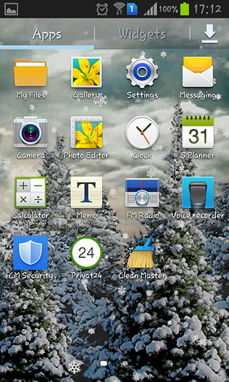 Captura de tela do Queda de neve em telefone celular ou tablet.