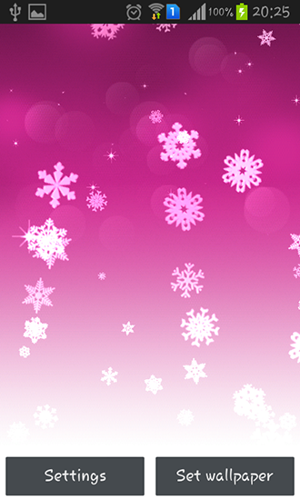 Captura de tela do Floco de neve em telefone celular ou tablet.