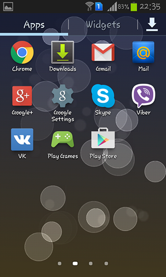 Captura de tela do Bolha de sabão em telefone celular ou tablet.