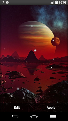 Captura de tela do Planetas do espaço em telefone celular ou tablet.