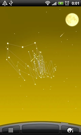Captura de tela do Luz das estrelas 3D em telefone celular ou tablet.