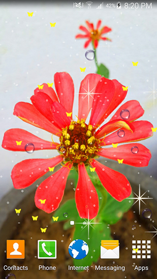 Captura de tela do Flores do verão em telefone celular ou tablet.