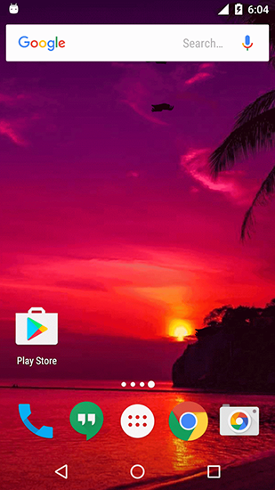 Captura de tela do Pôr do sol em telefone celular ou tablet.
