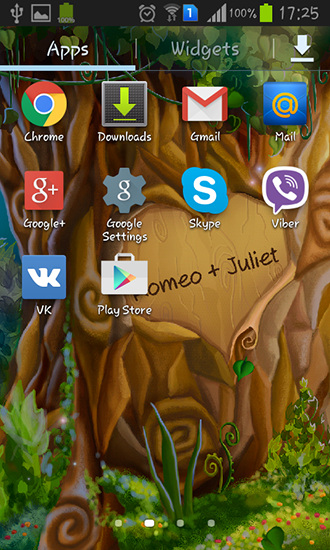 Captura de tela do Árvore do amor em telefone celular ou tablet.
