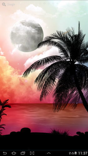 Captura de tela do Noite tropical em telefone celular ou tablet.