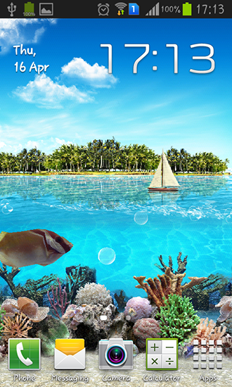 Captura de tela do Oceano Tropical  em telefone celular ou tablet.
