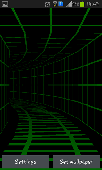 Captura de tela do Túnel 3D em telefone celular ou tablet.