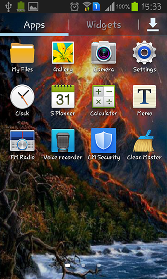 Captura de tela do Vulcão em telefone celular ou tablet.
