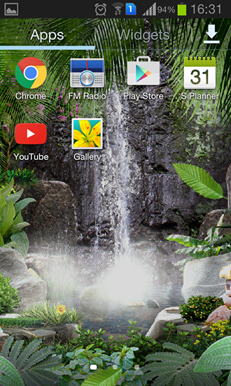 Captura de tela do Cachoeira 3D em telefone celular ou tablet.
