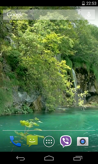 Captura de tela do Vídeo de Cachoeira em telefone celular ou tablet.
