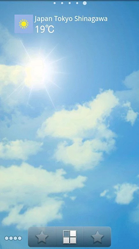 Captura de tela do Céu de tempo em telefone celular ou tablet.
