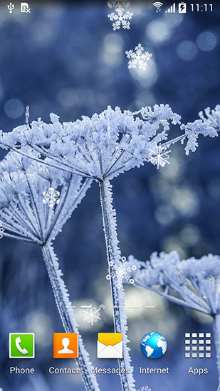 Captura de tela do Inverno em telefone celular ou tablet.