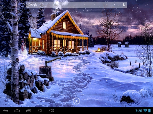 Captura de tela do Feriado de inverno em telefone celular ou tablet.
