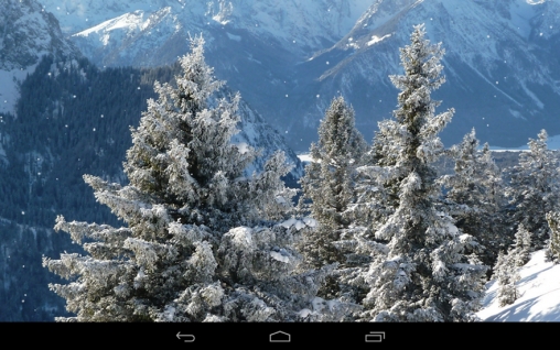 Captura de tela do Montanhas do inverno em telefone celular ou tablet.