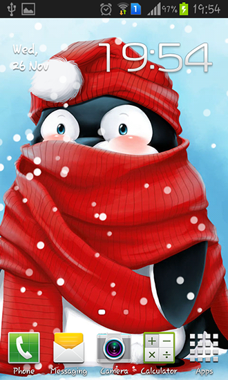 Captura de tela do Pinguim de Inverno em telefone celular ou tablet.