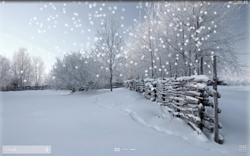 Captura de tela do  Neve do inverno em telefone celular ou tablet.