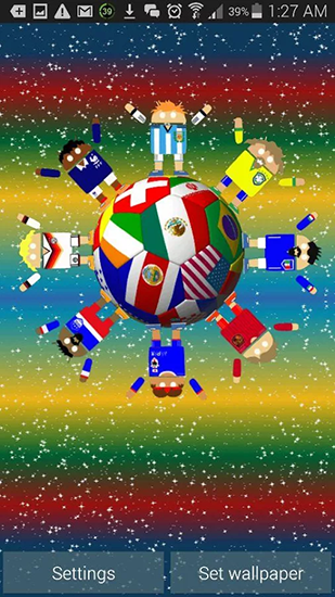 Captura de tela do Robôs de futebol do mundo em telefone celular ou tablet.