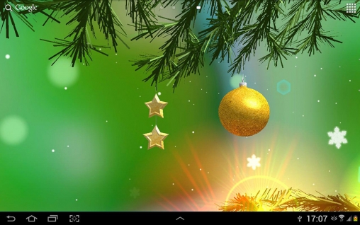 Captura de tela do Natal 3D em telefone celular ou tablet.