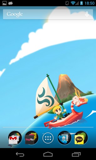 Captura de tela do Zelda: Despertar o vento em telefone celular ou tablet.