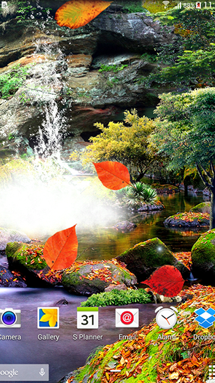 Cachoeira do outono 3D