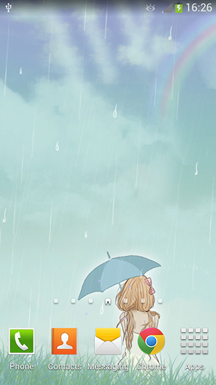 A menina e o dia chuvoso