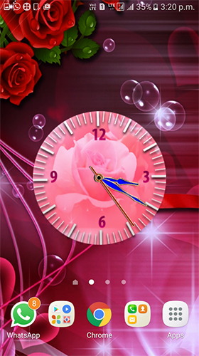 Relógio de rosa 