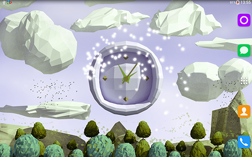 Captura de tela do Relógio animado em telefone celular ou tablet.