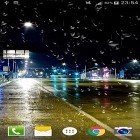 Além do papel de parede animado para Android Folhas frescas, baixar do arquivo apk gratuito da imagem de fundo Chuva da cidade .