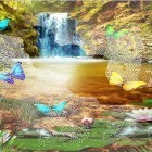 Além do papel de parede animado para Android Peixes de Coral 3D, baixar do arquivo apk gratuito da imagem de fundo Cachoeira na selva .