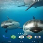 Além do papel de parede animado para Android Relógio digital de Neon, baixar do arquivo apk gratuito da imagem de fundo Oceano 3D: Golfinho .