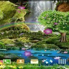 Além do papel de parede animado para Android Parque de rio, baixar do arquivo apk gratuito da imagem de fundo Cachoeira romântica 3D .