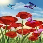 Baixar papel de parede animado Verão: Flores e borboletas  para desktop de celular ou tablet.
