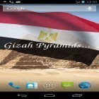 Além do papel de parede animado para Android Flores luminosas , baixar do arquivo apk gratuito da imagem de fundo Bandeira 3D do Egito.