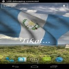Além do papel de parede animado para Android Núcleo da bateria, baixar do arquivo apk gratuito da imagem de fundo Bandeira 3D da Guatemala.