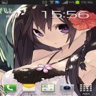 Além do papel de parede animado para Android Flores do verão, baixar do arquivo apk gratuito da imagem de fundo Menina do Anime.
