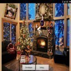 Além do papel de parede animado para Android Aviões de passageiros HD, baixar do arquivo apk gratuito da imagem de fundo Lareira de Natal.