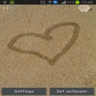 Além do papel de parede animado para Android Romântico, baixar do arquivo apk gratuito da imagem de fundo Desenhar na areia.