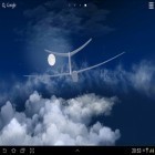 Além do papel de parede animado para Android Brilho de Áudio, baixar do arquivo apk gratuito da imagem de fundo Voo no céu 3D.
