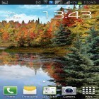 Além do papel de parede animado para Android Árvore de outono, baixar do arquivo apk gratuito da imagem de fundo Floresta, cachoeira, lago.